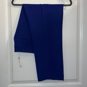 🆕🍸Ann Taylor LOFT Straight Trouser Dress Pant Royal Blue 12 New w/ Tags Pocket
